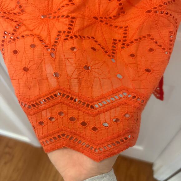 Veronica Beard Red Eyelet Star Tee‎ Top – Size 0 - Picture 8 of 10